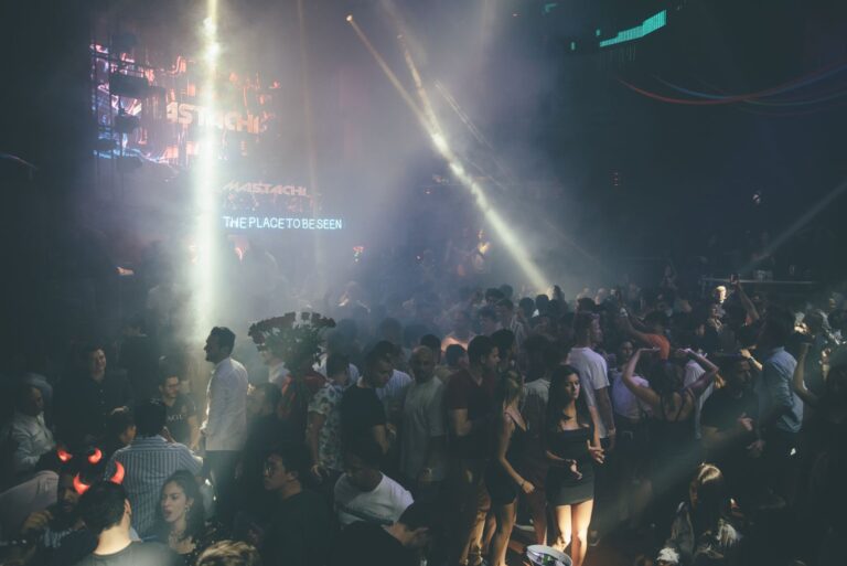Crowd dancing in a nightclub