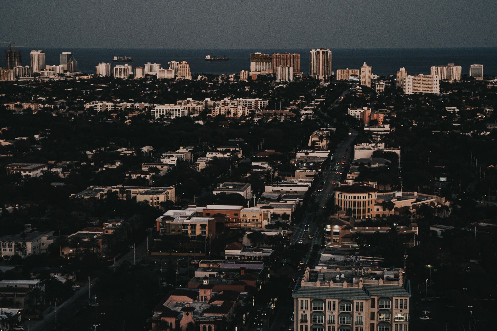 Aerial view of Fort Lauderdale, where buyers look for a photo booth for sale in Florida