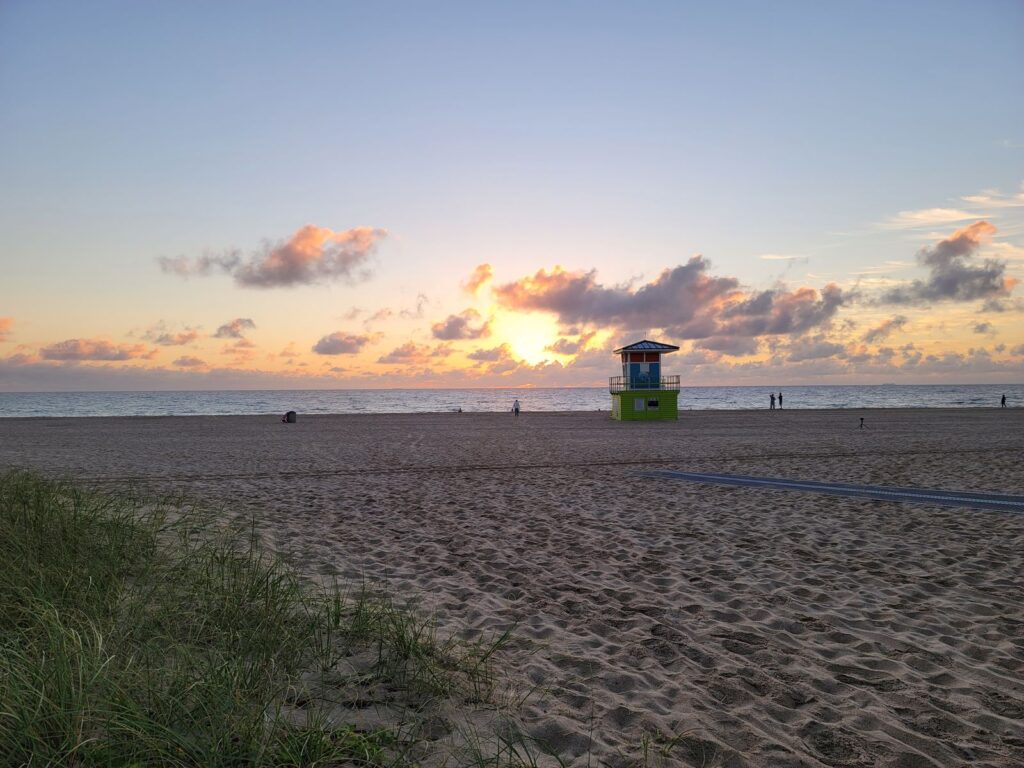 Sunrise over a Florida beach